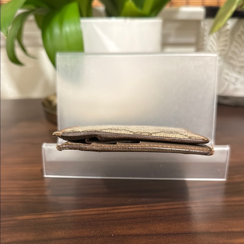 Gucci Monogram Bifold Wallet with Brown Leather Trim - Picture 10 of 13